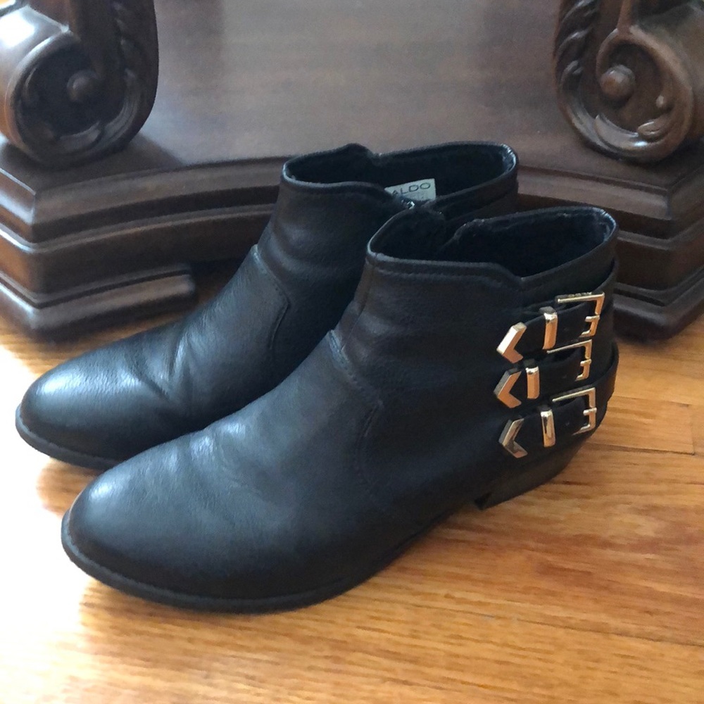 Aldo black ankle boots
